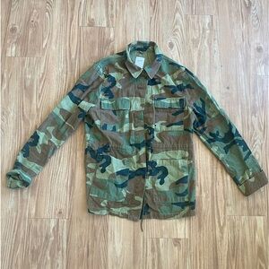 Camouflage Subdued Bomber Fleece Jacket